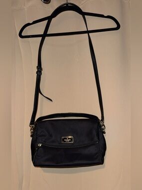 kate spade Black Nylon Crossbody with Gold Hardware